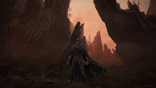 The Tarnished stands at the Foot of Jagged Peak in Elden Ring Shadow of the Erdtree