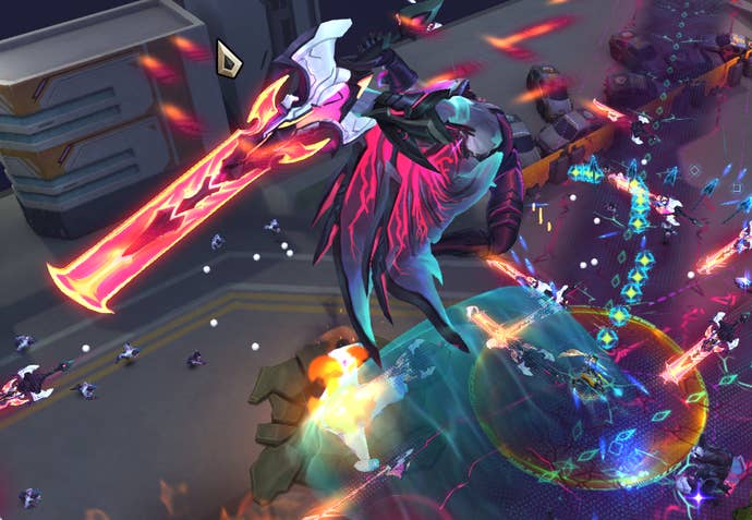 Aatrox boss in League of Legends Swarm mode